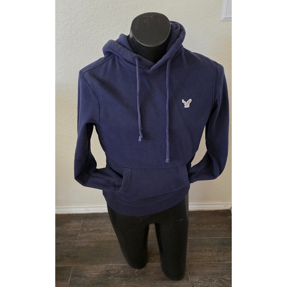 AMERICAN EAGLE OUTFITTERS Navy LONG SLEEVE HOODIE SWEATSHIRT XS